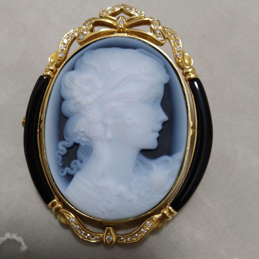 F.W.  カメオブローチ　ペンダントトップ　2種類のフレーム