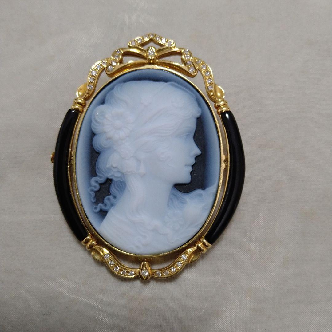 F.W.  カメオブローチ　ペンダントトップ　2種類のフレーム