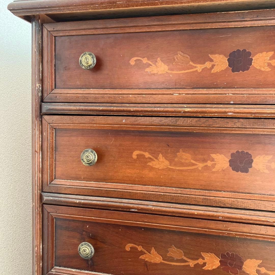 アンティーク 5段チェスト 箪笥 収納 ／イタリア イギリス フランス