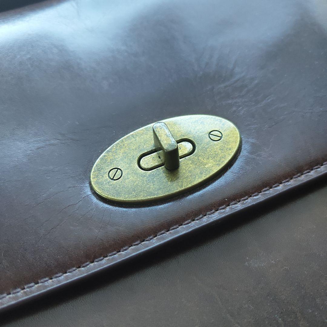 ブルックスブラザース ガラスレザー ビジネスバッグ ブリーフケース