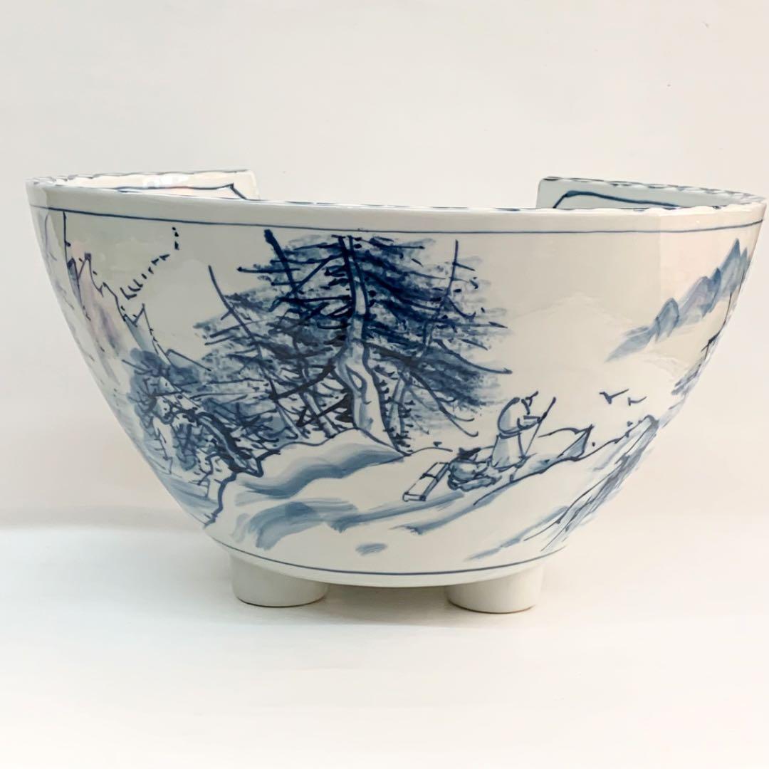 【紅鉢　山水】寿々か窯