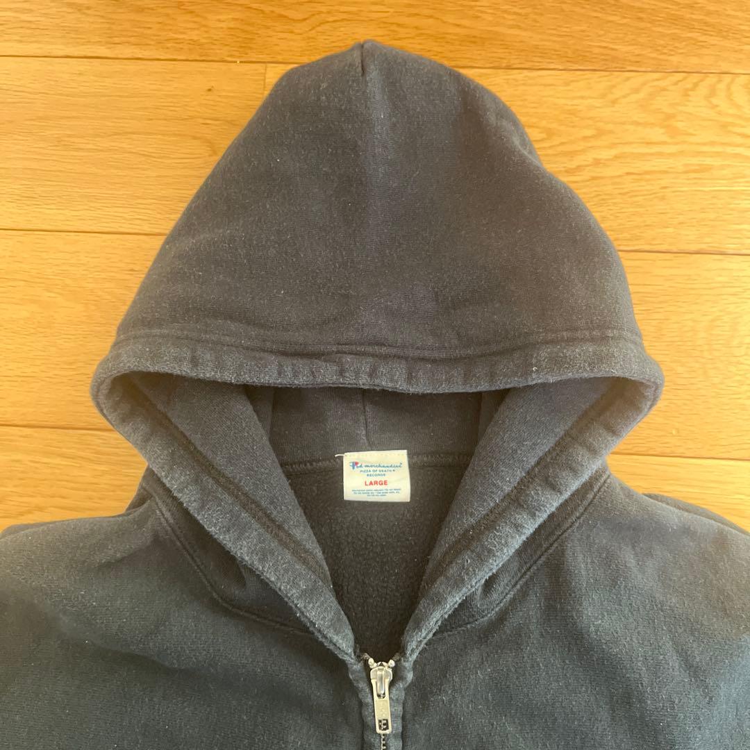 Pizza of Death ブラック フルジップパーカー L