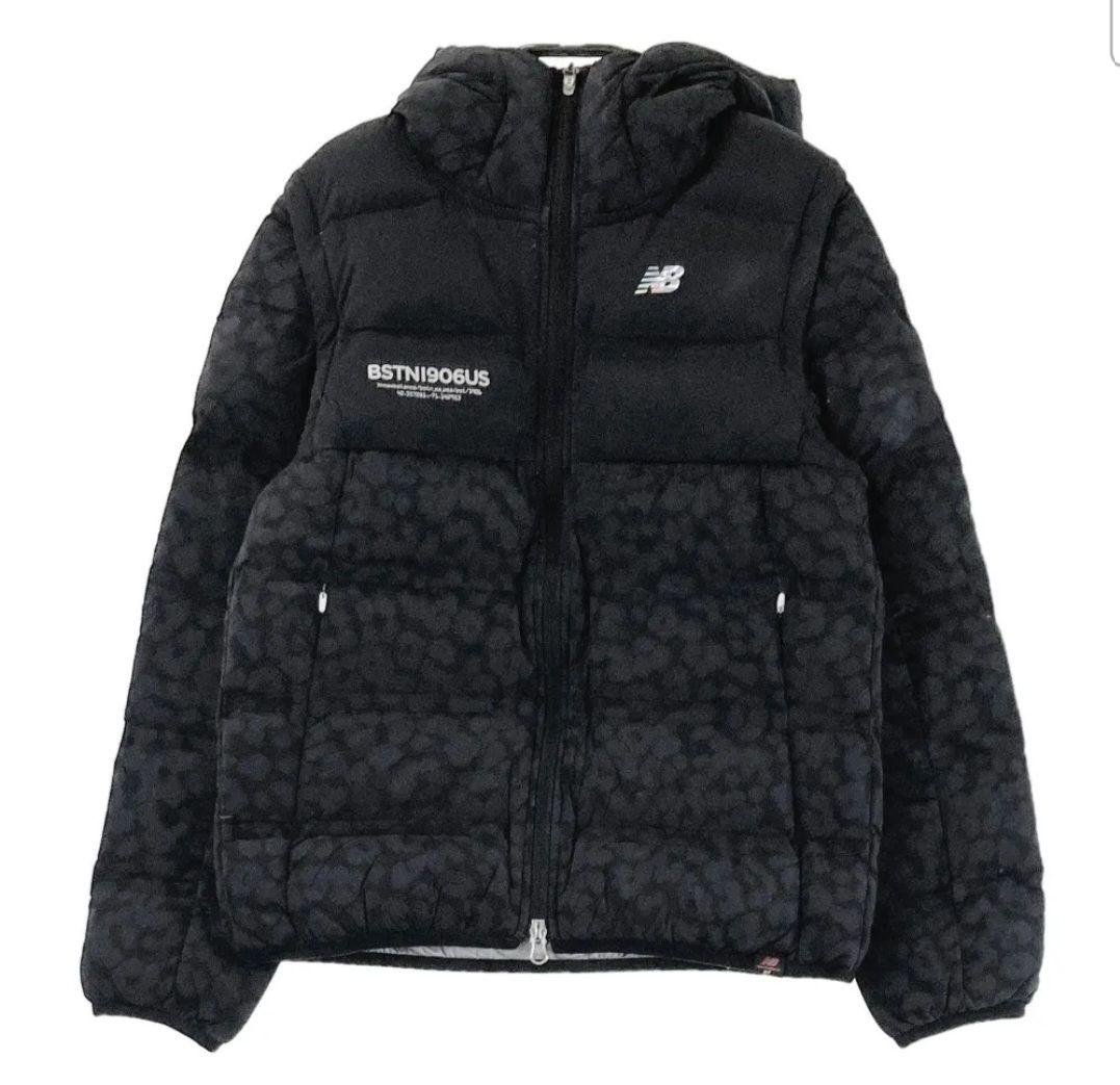 ニューバランスゴルフ　1/M ダウンジャケット　2way ブラック　レオパード