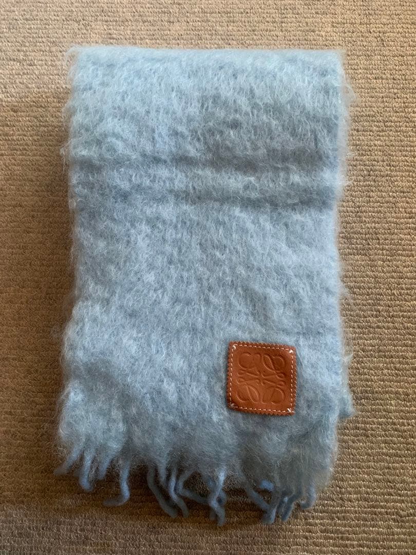 【美品】LOEWE ロエベ モヘア ウール マフラー