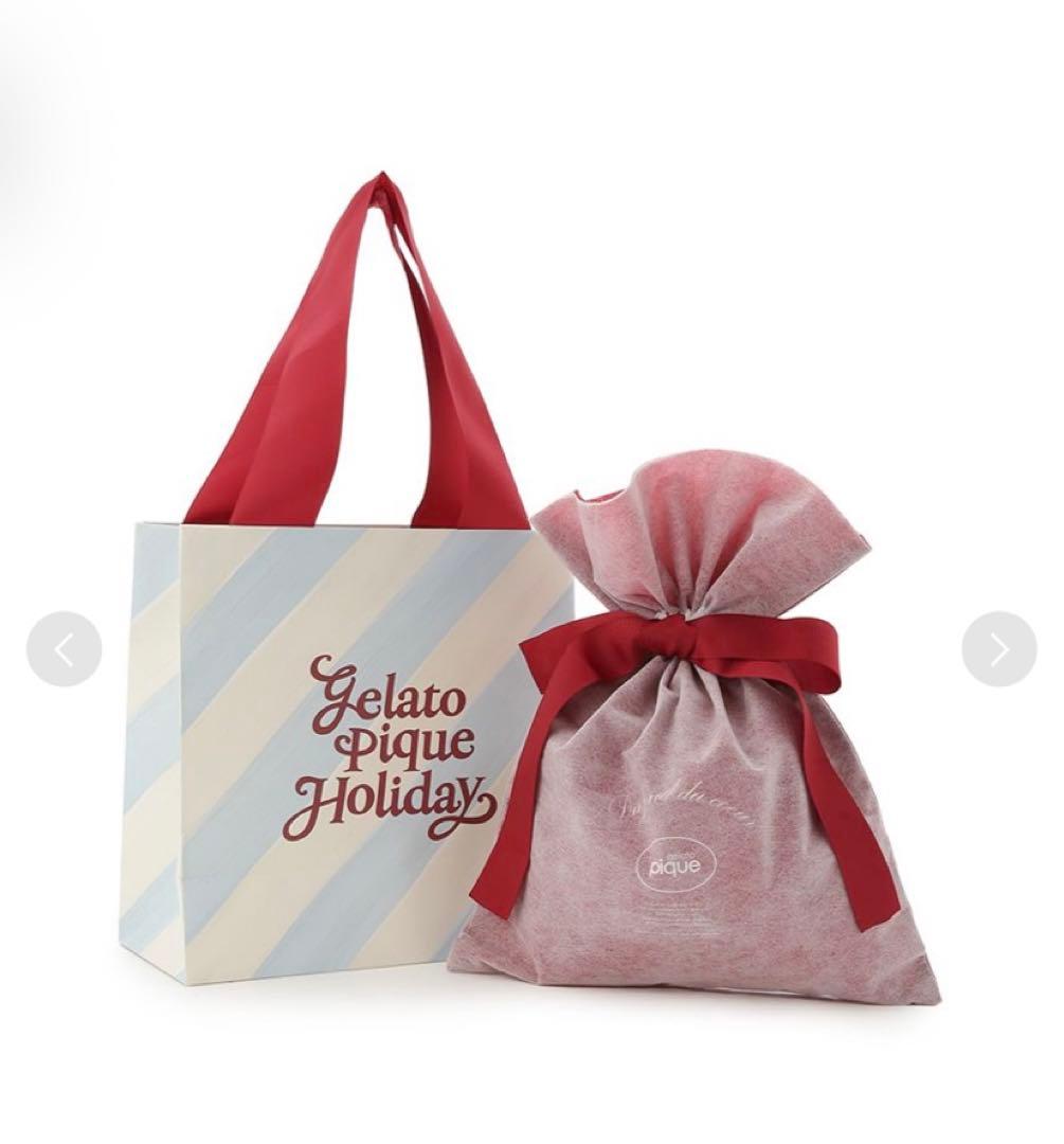 GELATO PIQUE 中綿ベスト　犬服 グレー　Mクリスマス　ショッパー