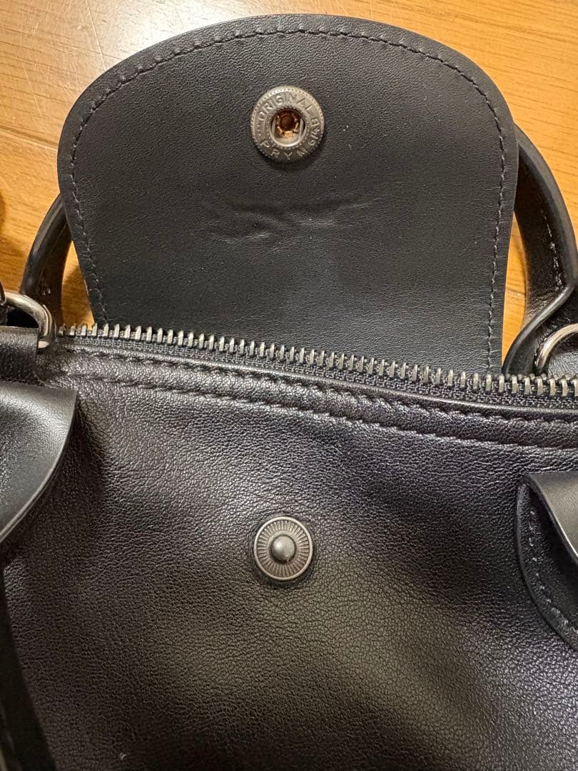 ◾️お値下げロンシャンLONGCHAMP ブラックショルダーバッグレザー