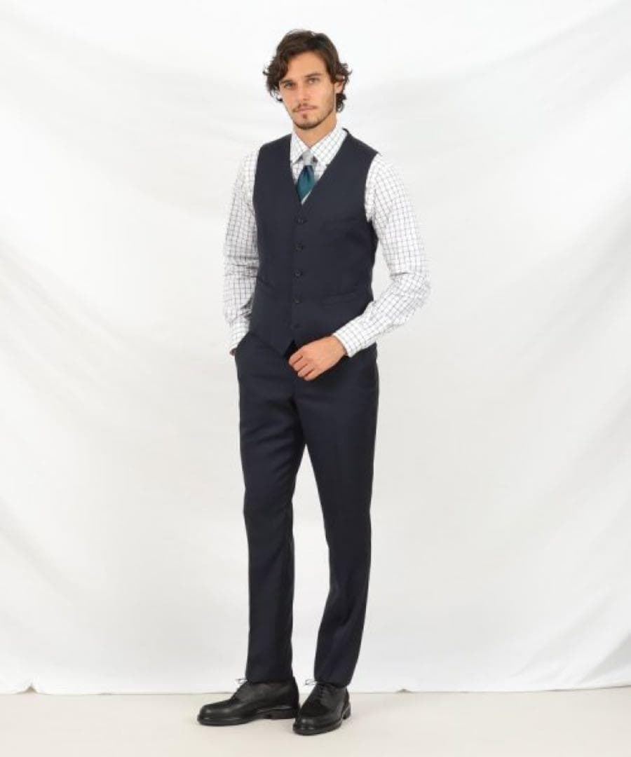 TAKEO KIKUCHI⭐️ DORMEUILスリーピース対応ベスト へリンボ