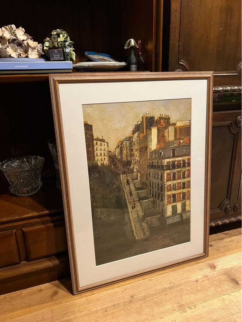 ユトリロ 絵画 ミュラー通り額縁 アート インテリア