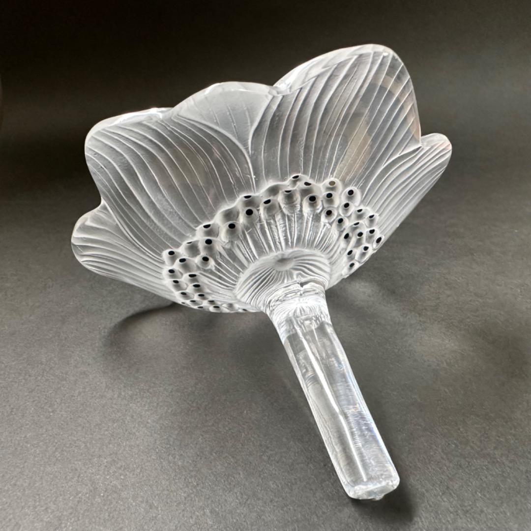 LALIQUE ラリック/ アネモネの花/ ペーパーウェイト /インテリア小物