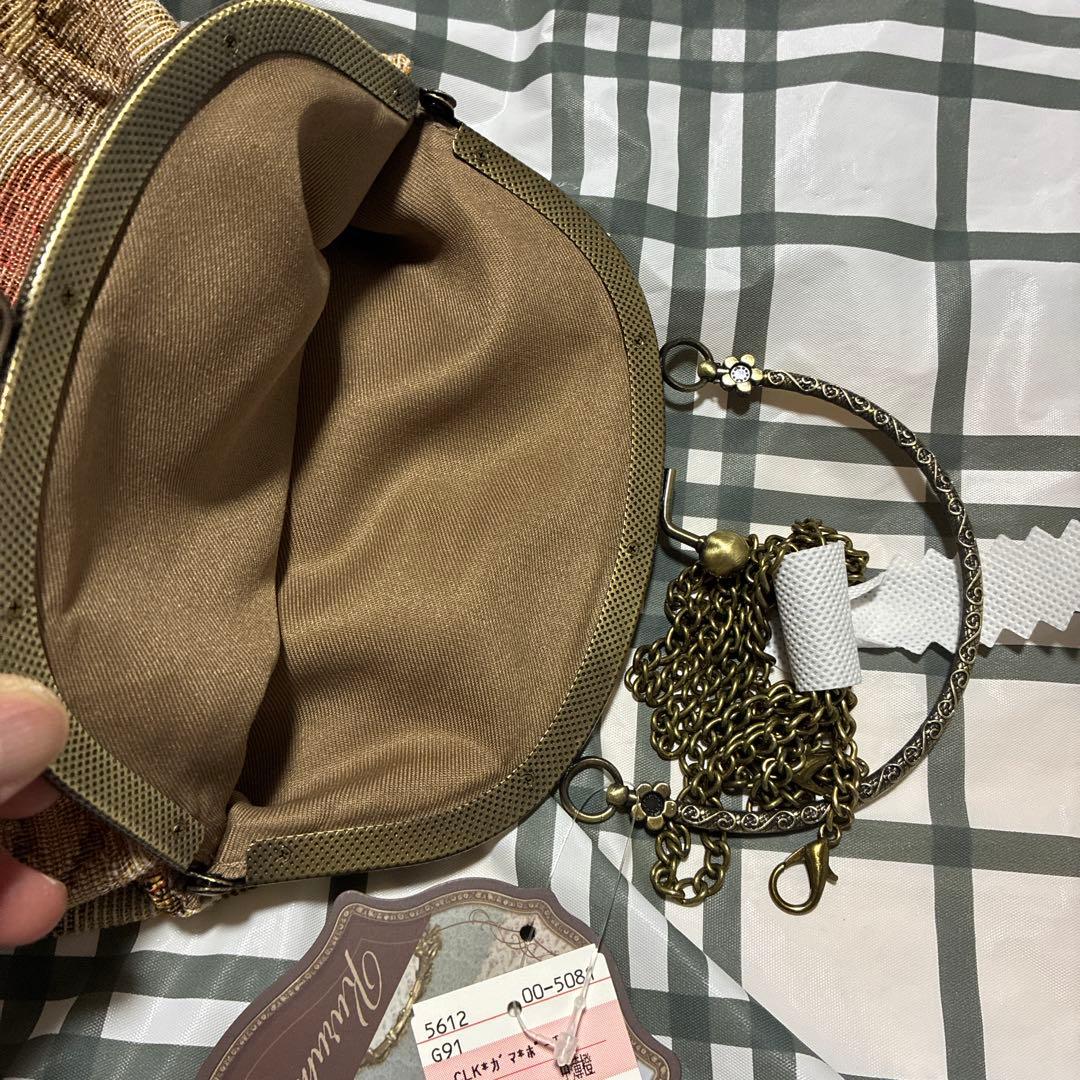 新品未使用クラロリくる実ノエルドメモワールしまむらコラボゴブランがま口ポシェット