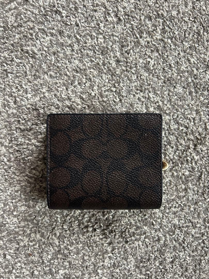 COACH 二つ折り財布 ダークブラウン