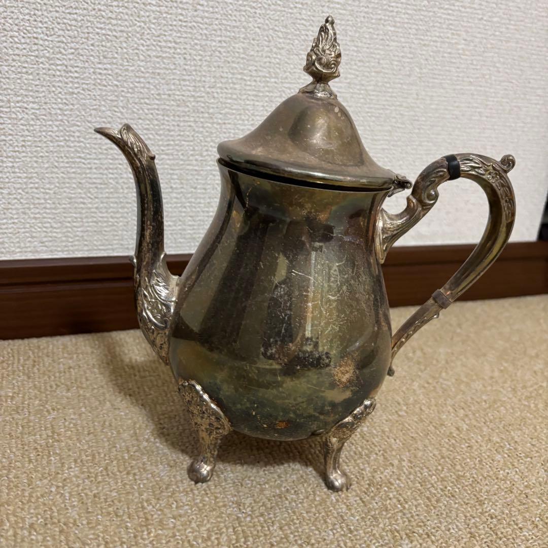 イギリスアンティーク　ティーポット 銀食器 silver plated