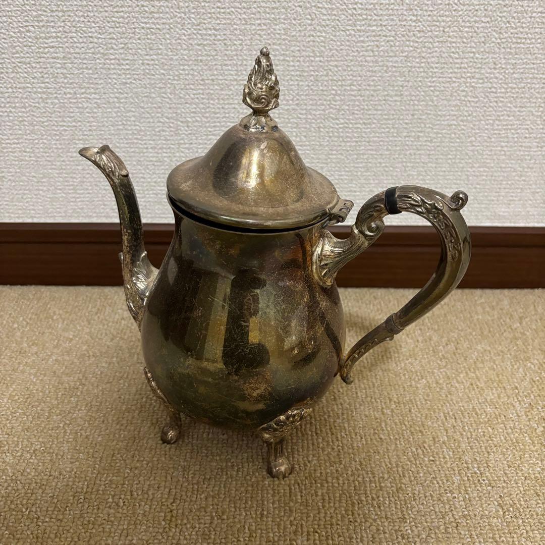 イギリスアンティーク　ティーポット 銀食器 silver plated