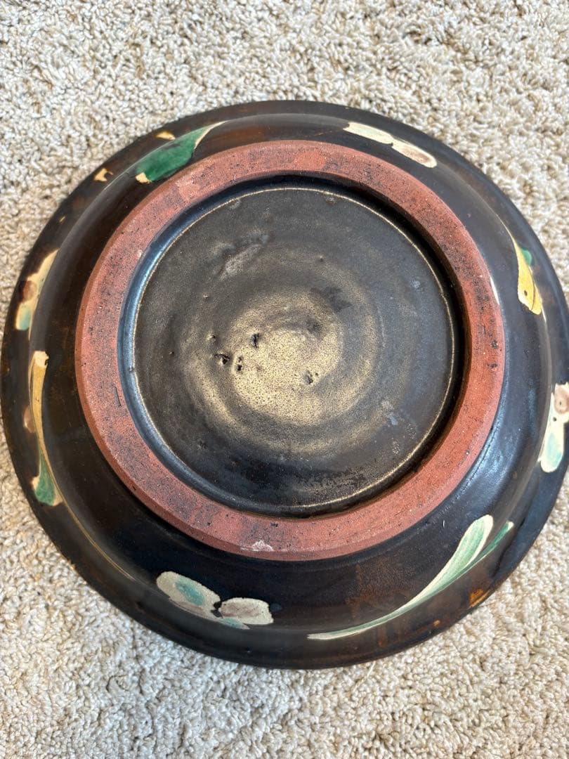 多色模様の陶器の鉢　陶芸作家 加山晴子