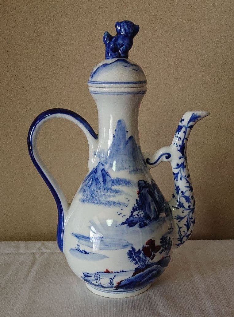 中国染付け水注