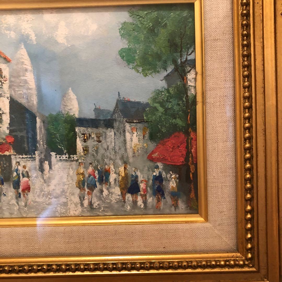 絵画　パリの休日　油絵　原画Ｔnishi