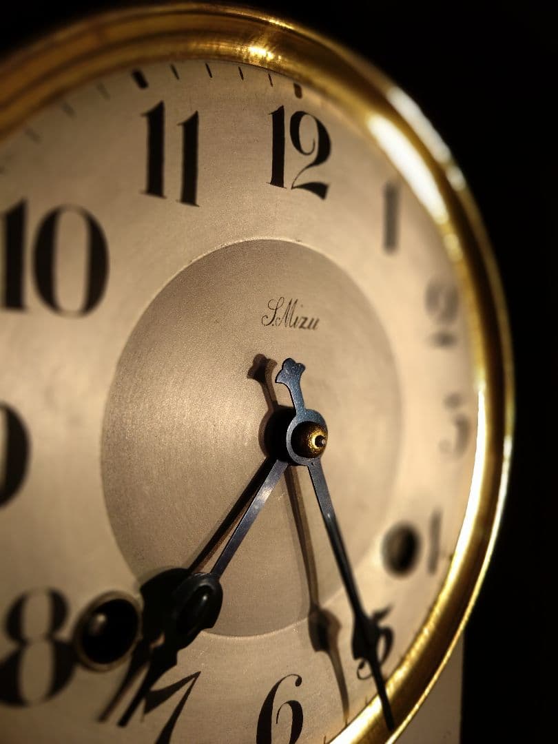 柱時計　(OH済み)　S.MIZU　昭和レトロ　ユンハンス　精工舎　ゼンマイ