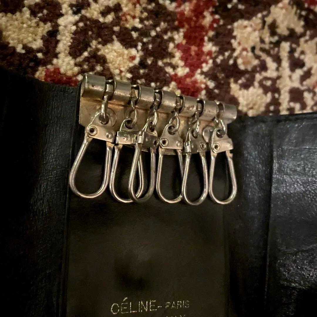 セリーヌ CELINE 本革6連キーケース ブラック