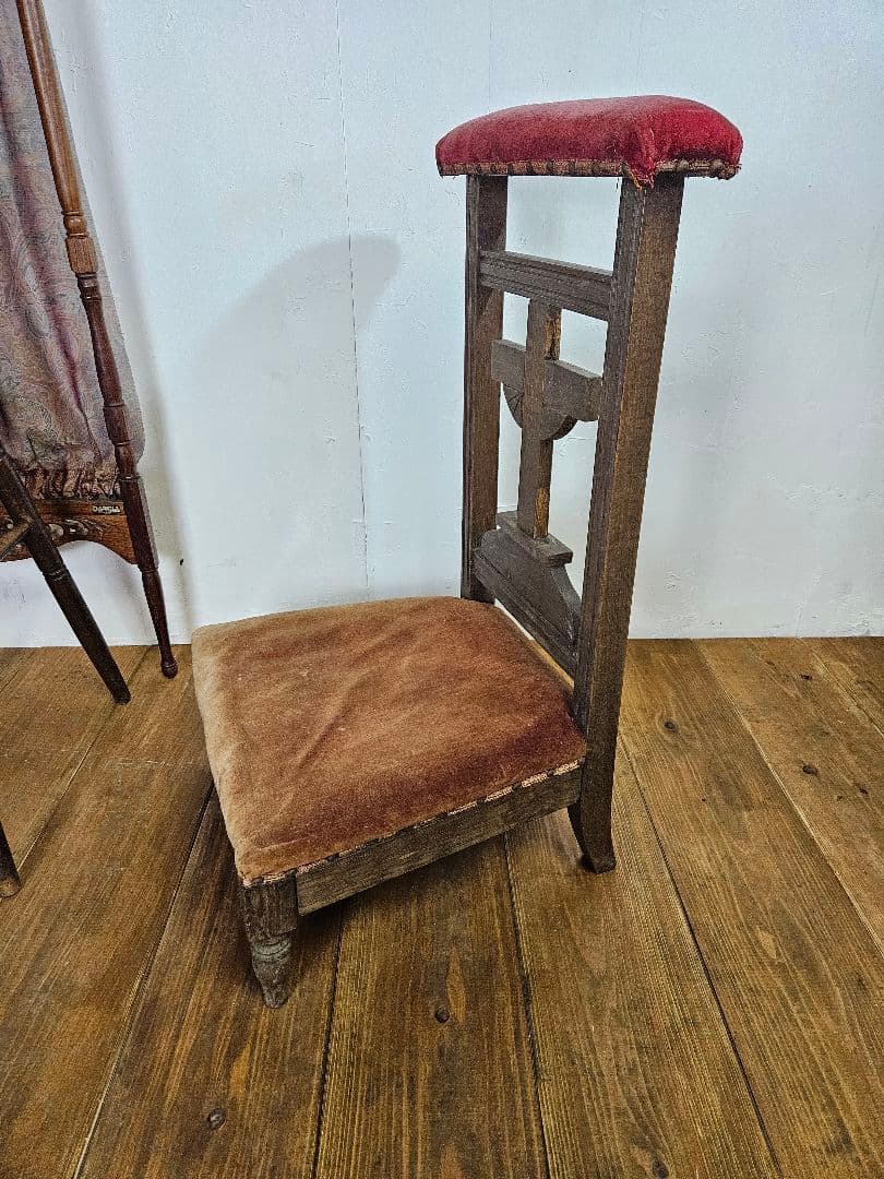 フランスアンティーク 祈祷台 チャーチチェア 懺悔台 教会 椅子 フレンチ