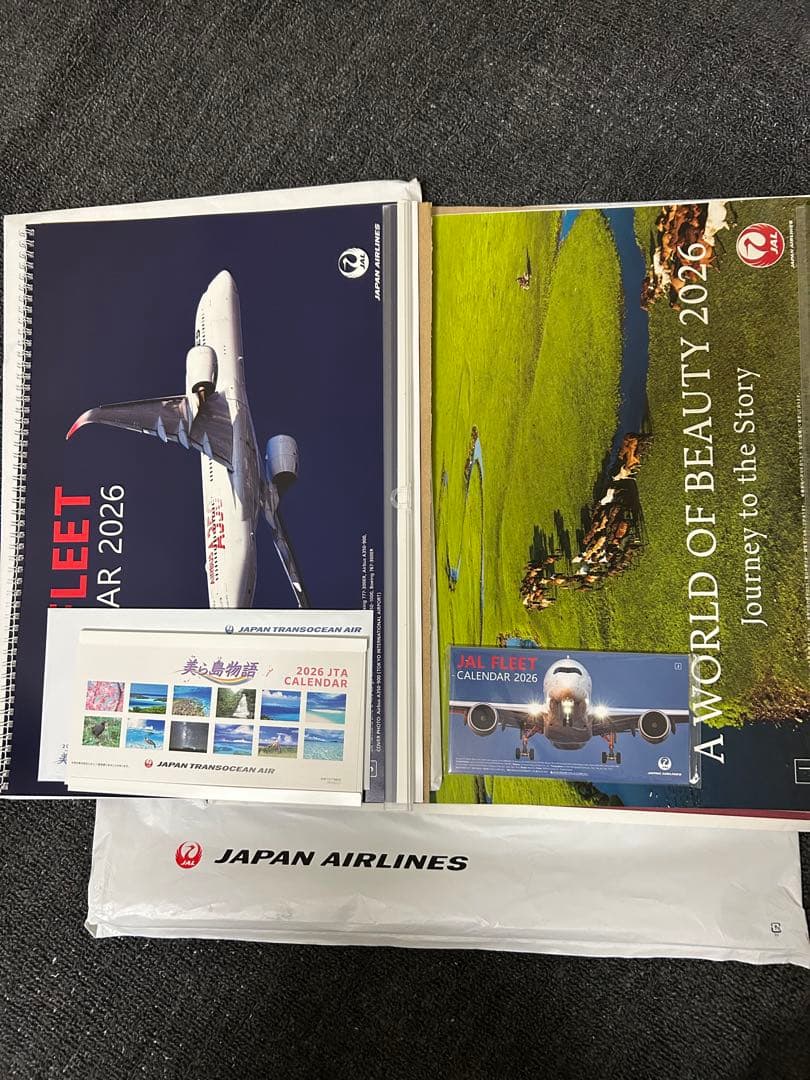 JALカレンダー 2026 壁掛けタイプ・卓上タイプ　セット　全4つ
