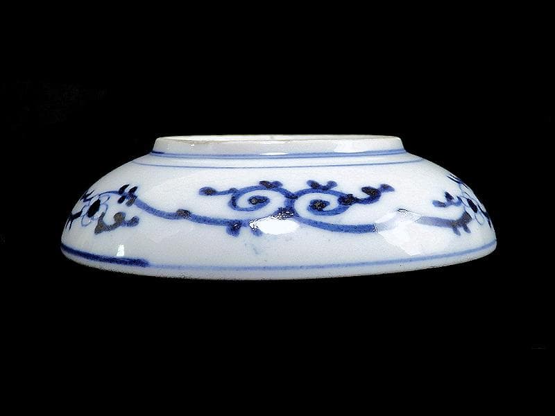 古伊万里　色絵　元禄写　菊に牡丹の図　４寸皿　５枚　 A081AS-MMv