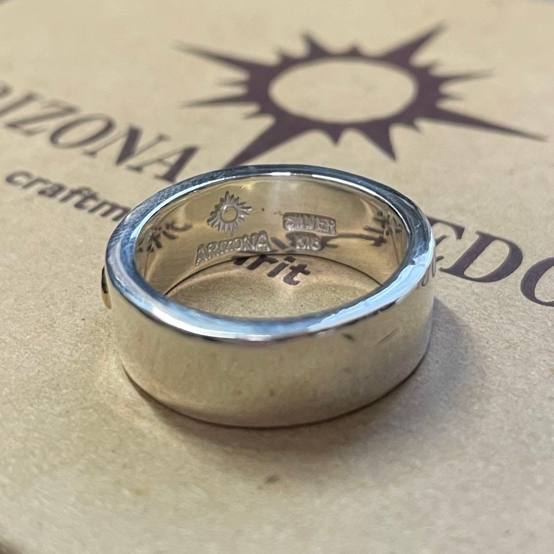 k18 リング　17 ゴールド　アリゾナフリーダム　指輪　浮き彫り　唐草　k18