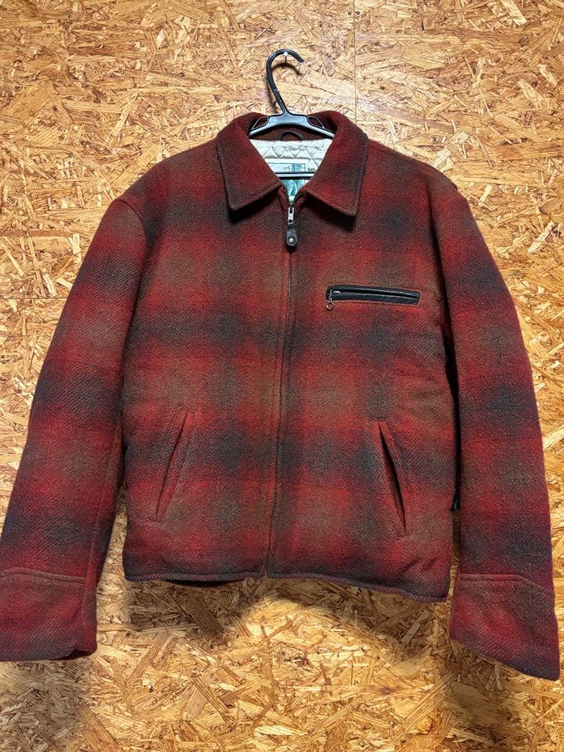 70s usa製 golden bear オンブレチェックブルゾン 短丈