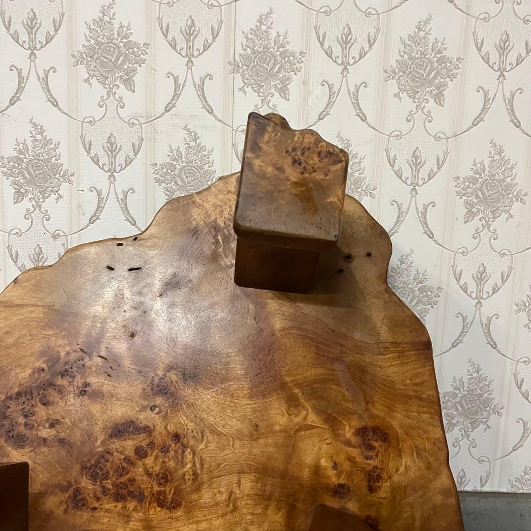 【アンティーク】木製 無垢材 切り株 木の根 座卓 飾り台 花台 古道具 古民家