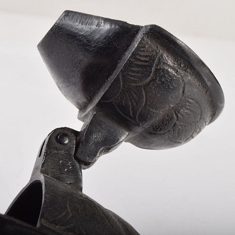 中国　古銅　唐銅　燭台　在銘　V　R9164