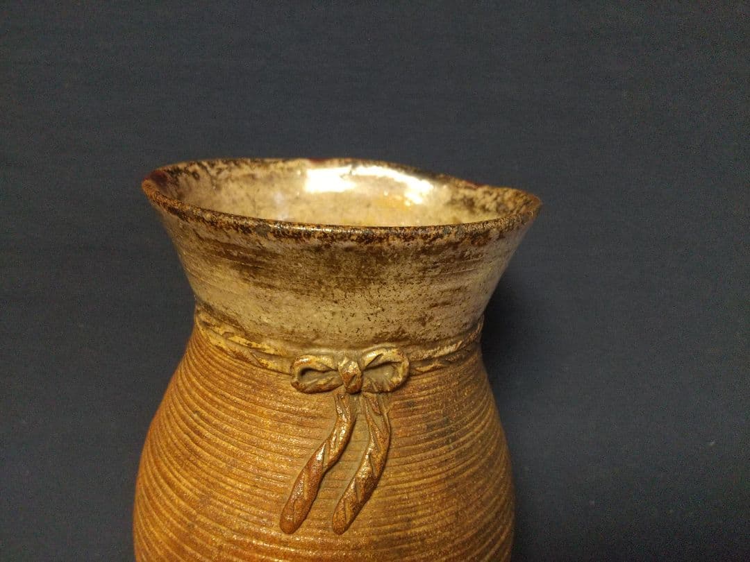 出雲焼 着巾袋花生 (時代) ！！！