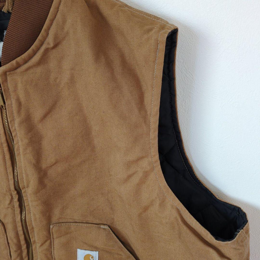 G1【US輸入】Carhartt　ベストジャケット【メンズ3XL相当】ベージュ