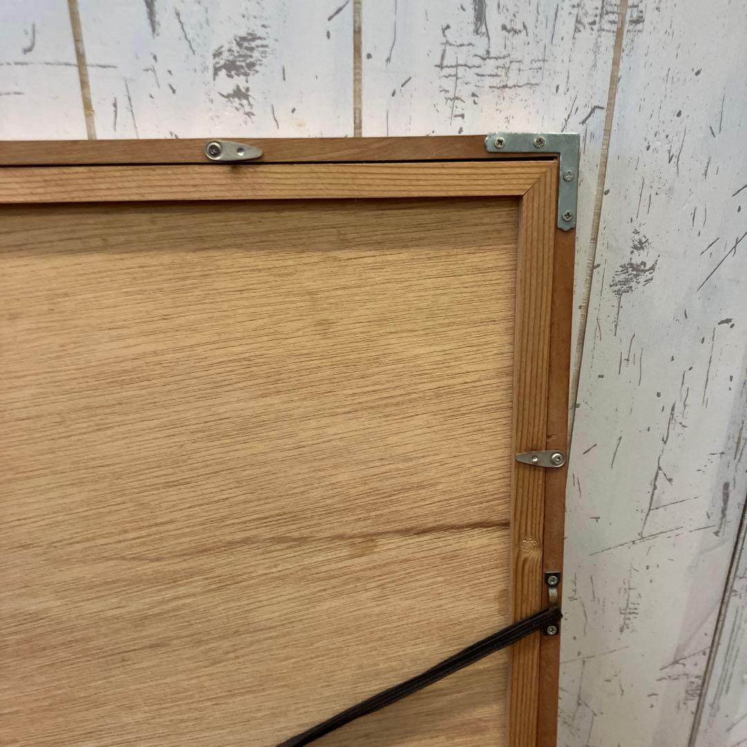 阿部笙子作 日本画 女性 着物 月 狐 木版 版画 アート 美術 芸術 額縁