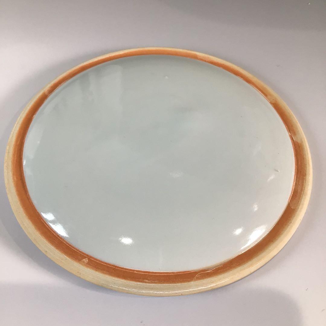 Ｐ６２５　水指　『膳所焼』『淡海ぜぜ　陽炎園造』『染付雲堂文』　共箱　茶道具