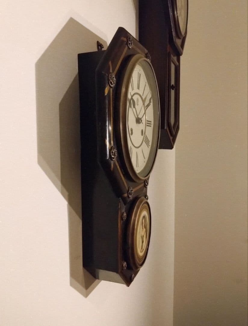 柱時計　完動品　ウォーターベリー　アンティーク　ゼンマイ　精工舎　ユンハンス