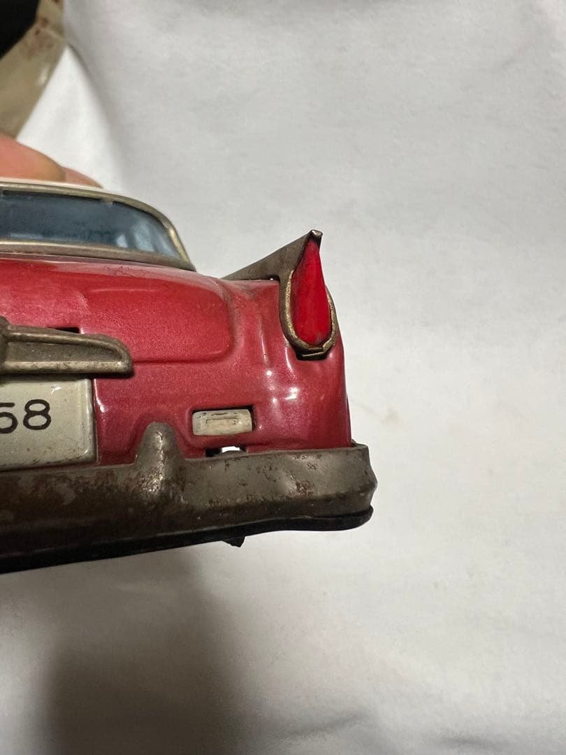 昭和レトロ初代プリンススカイライン　赤色　ブリキ BANDAIバンダイ