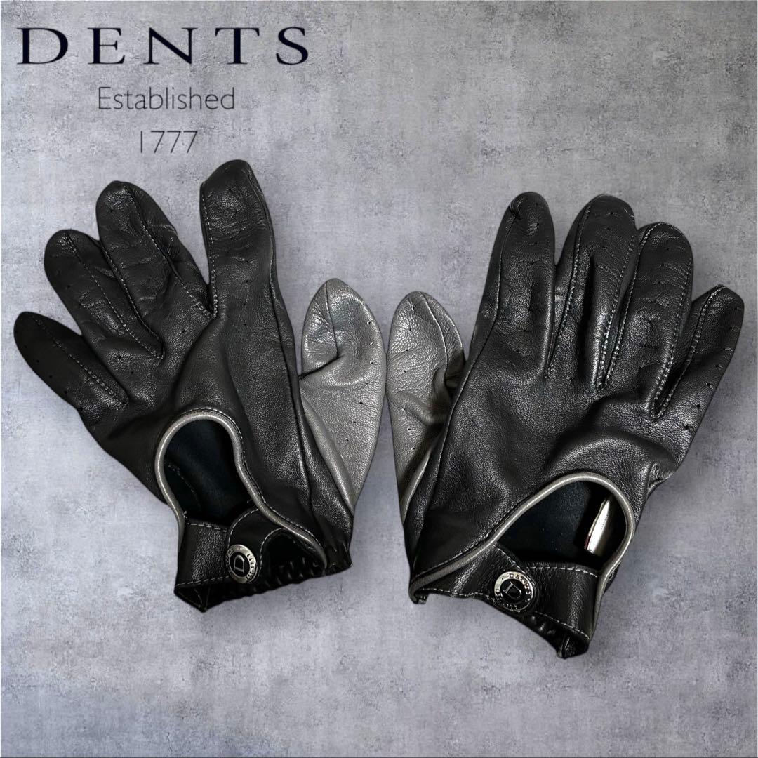 DENTS デンツ 柔らかいレザー 本革 グローブ 手袋 バイカラー 英国製 M