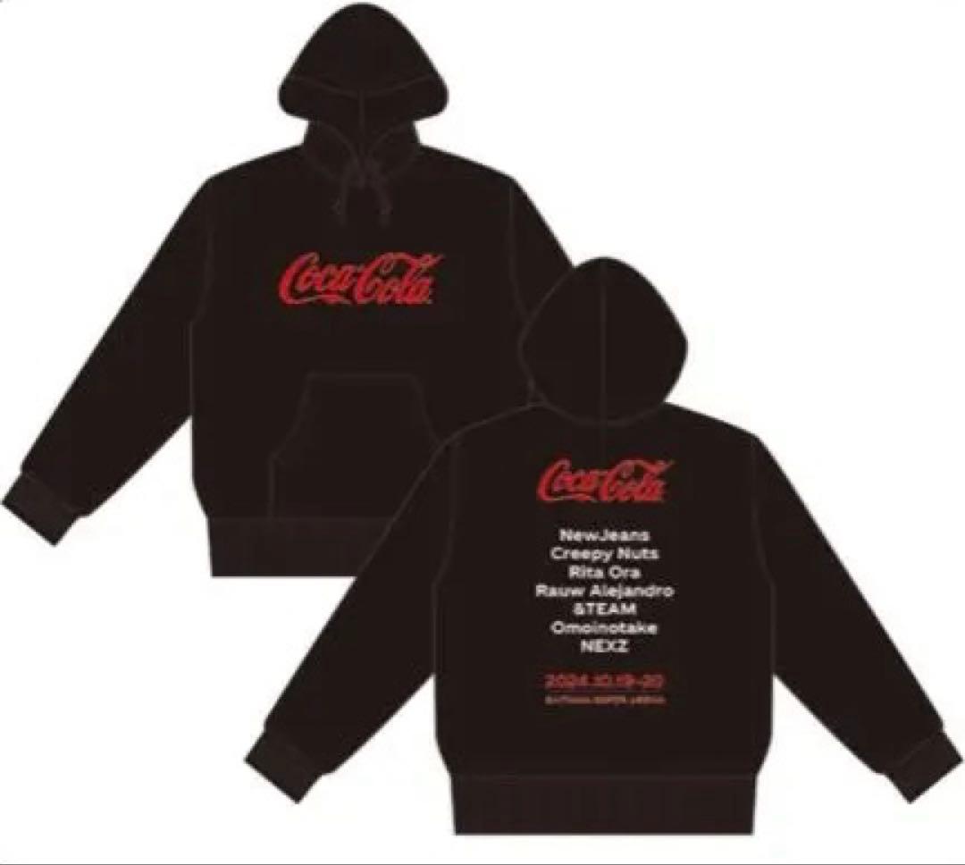 NewJeans CokeSTUDIO パーカー (黒) XL