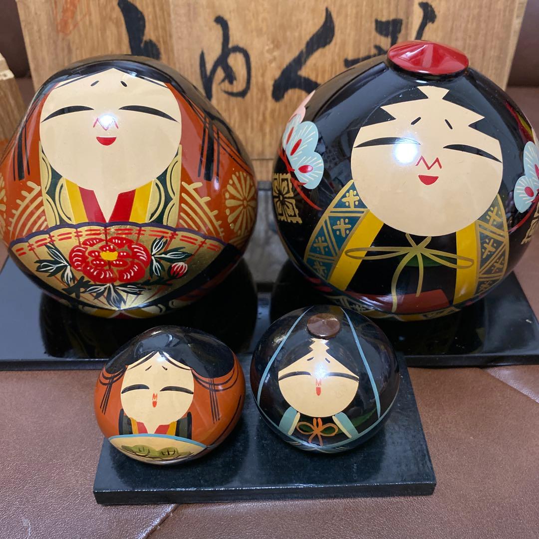 山口市伝統工芸 中村民芸社 大内人形 大内塗り 雛人形 桐箱付き