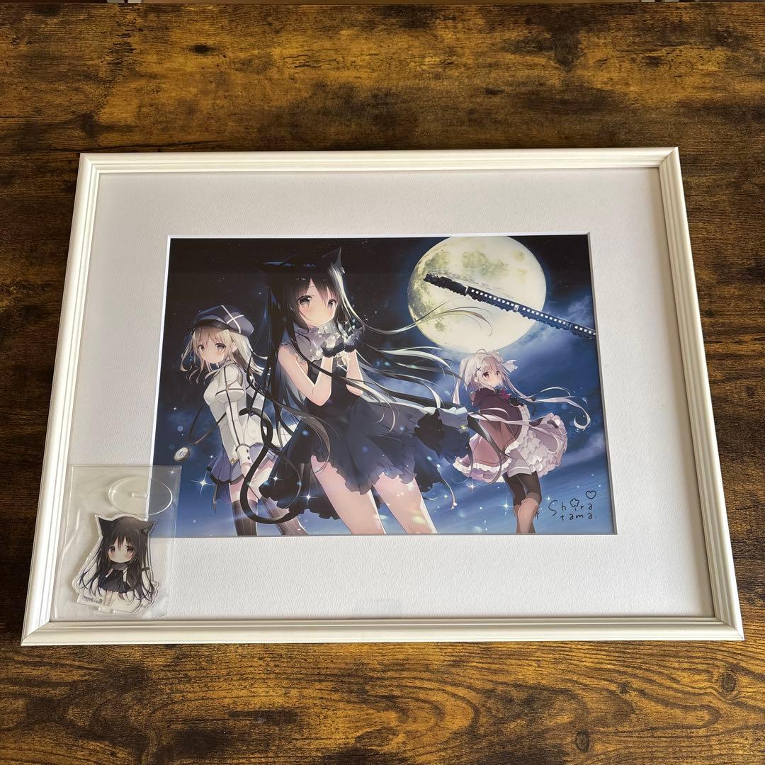 しらたまこ 星空鉄道とシロの旅 直筆サイン入り複製原画