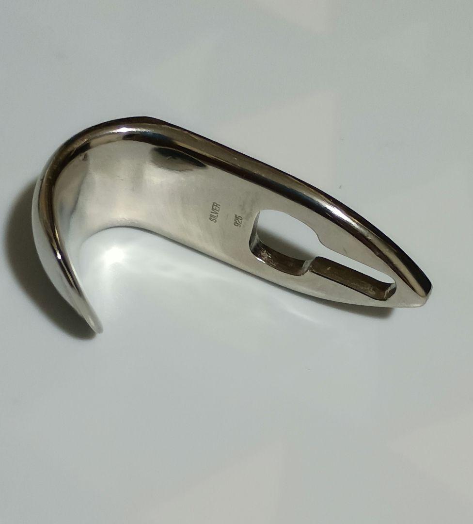 銀製サムフック　プラチナメッキ　サックス 特注品 earrs