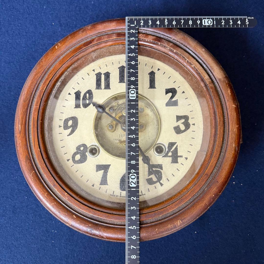 掛時計 ボンボン時計 丸型 BINKOSHA ゼンマイ時計 機械式 名古屋