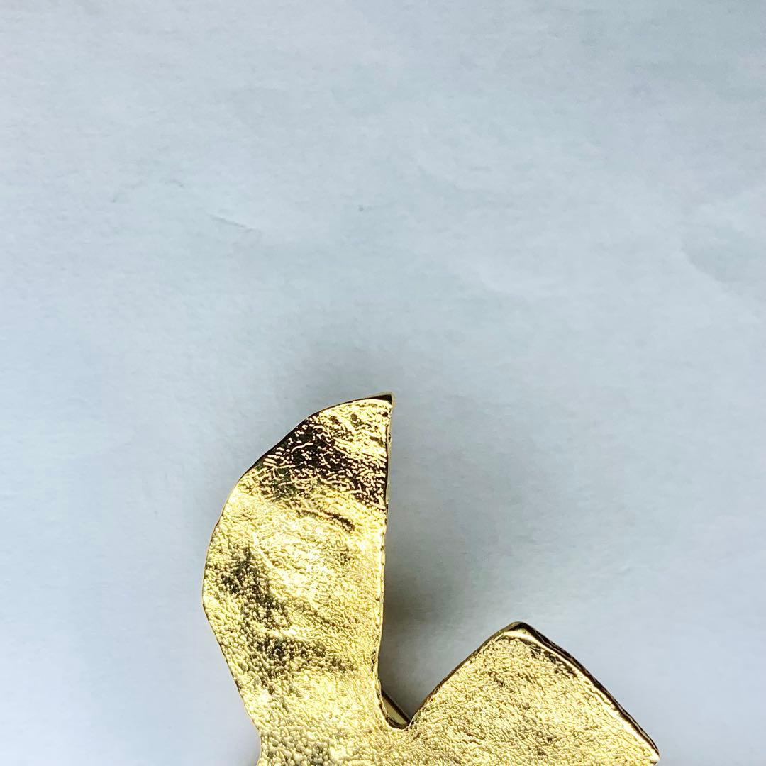 未使用級 セシルエジャンヌ ラ・コロンブ ブローチ 鳩 ハト 24金コーティング