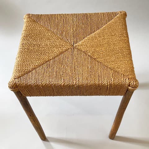 コンランショップスツール付きラタン幾何学模様スツール