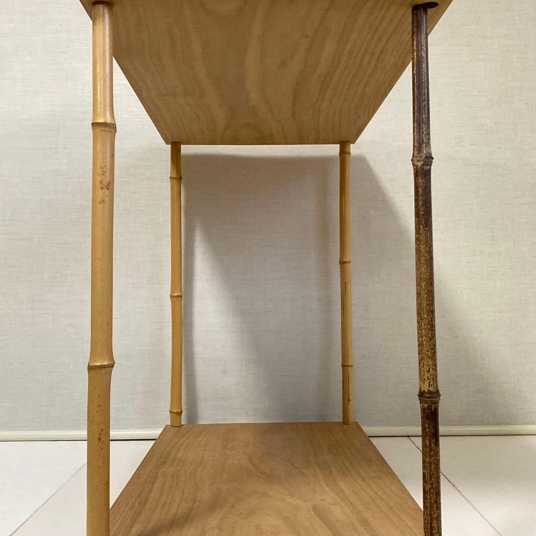 竹台子 行台子 東斉作 利休好 飾り棚 台 木製 組立式 和風 茶道具 レトロ