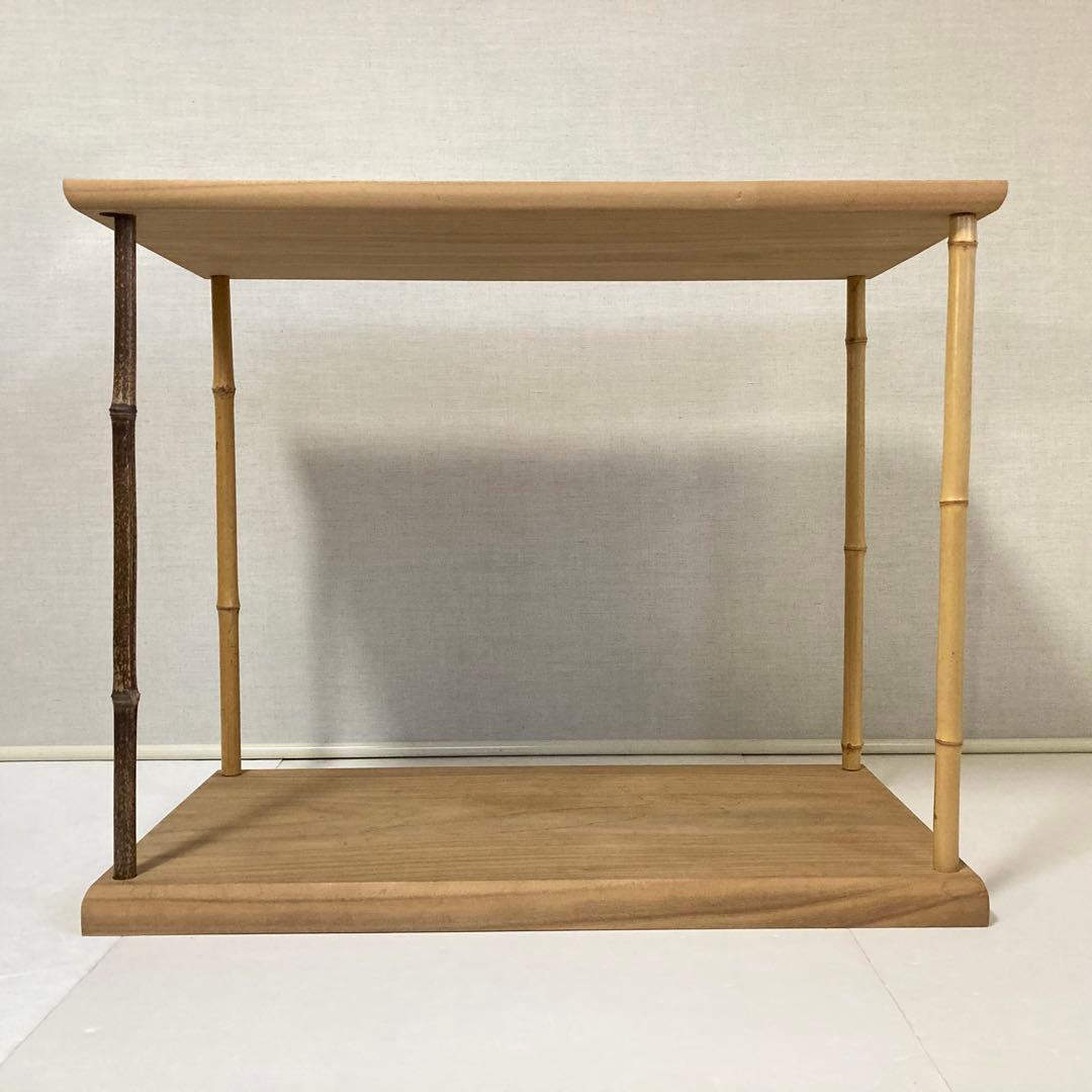 竹台子 行台子 東斉作 利休好 飾り棚 台 木製 組立式 和風 茶道具 レトロ