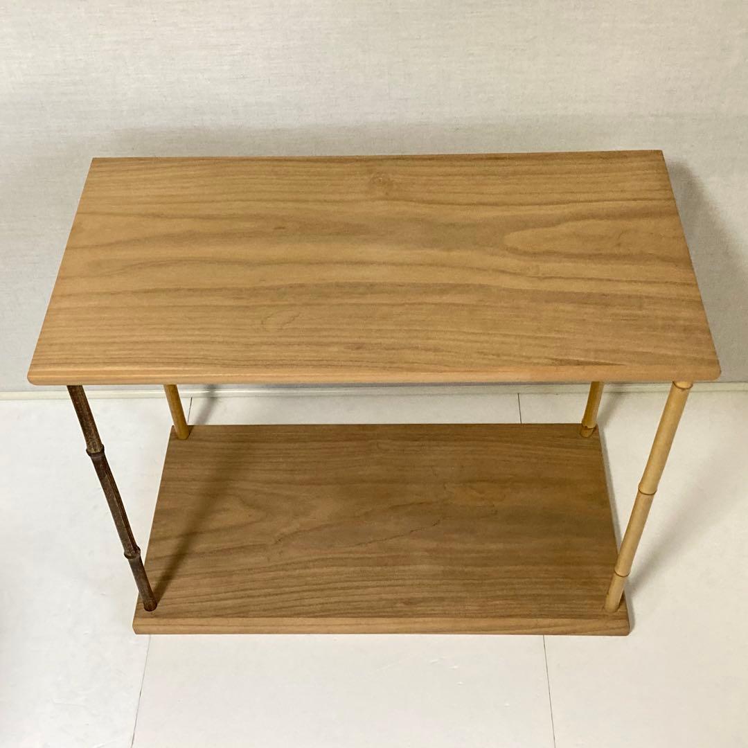 竹台子 行台子 東斉作 利休好 飾り棚 台 木製 組立式 和風 茶道具 レトロ