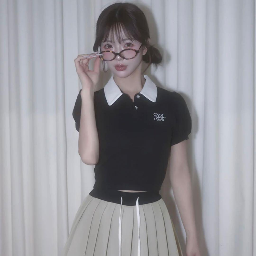 Darich ダーリッチ　DRCHバイカラーポロシャツ　ブラック　BLK