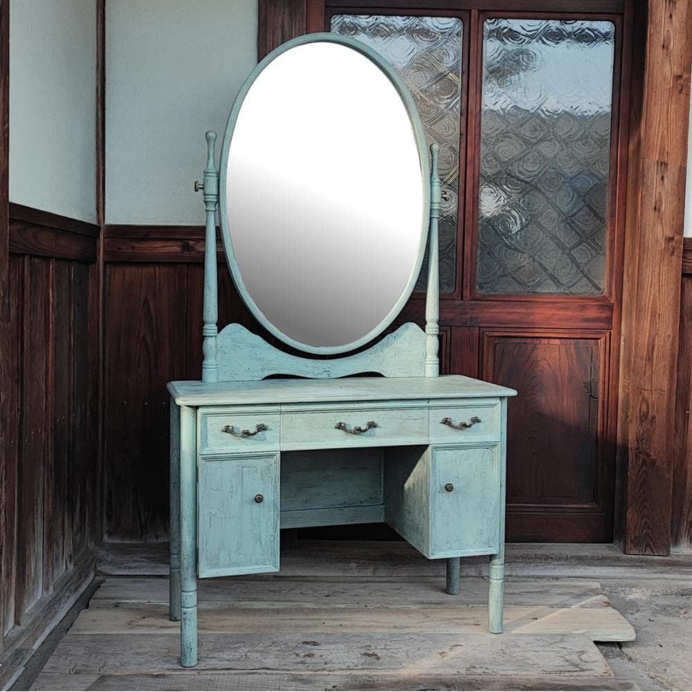 80年代 ドレッサー 再塗装 クラック塗装