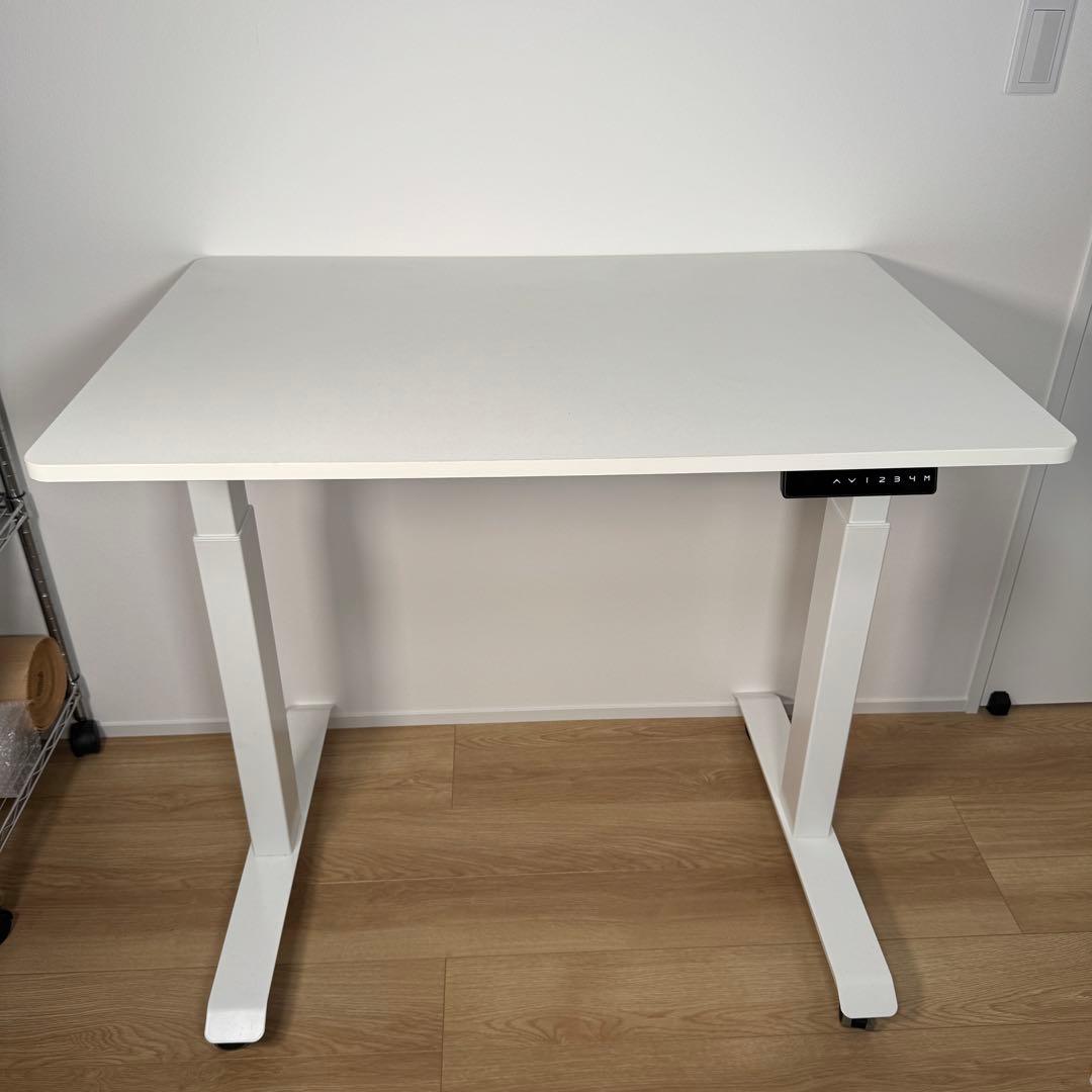 YAMAZEN ヤマゼン　電動昇降デスク　70×100 ホワイト　キャスター付き