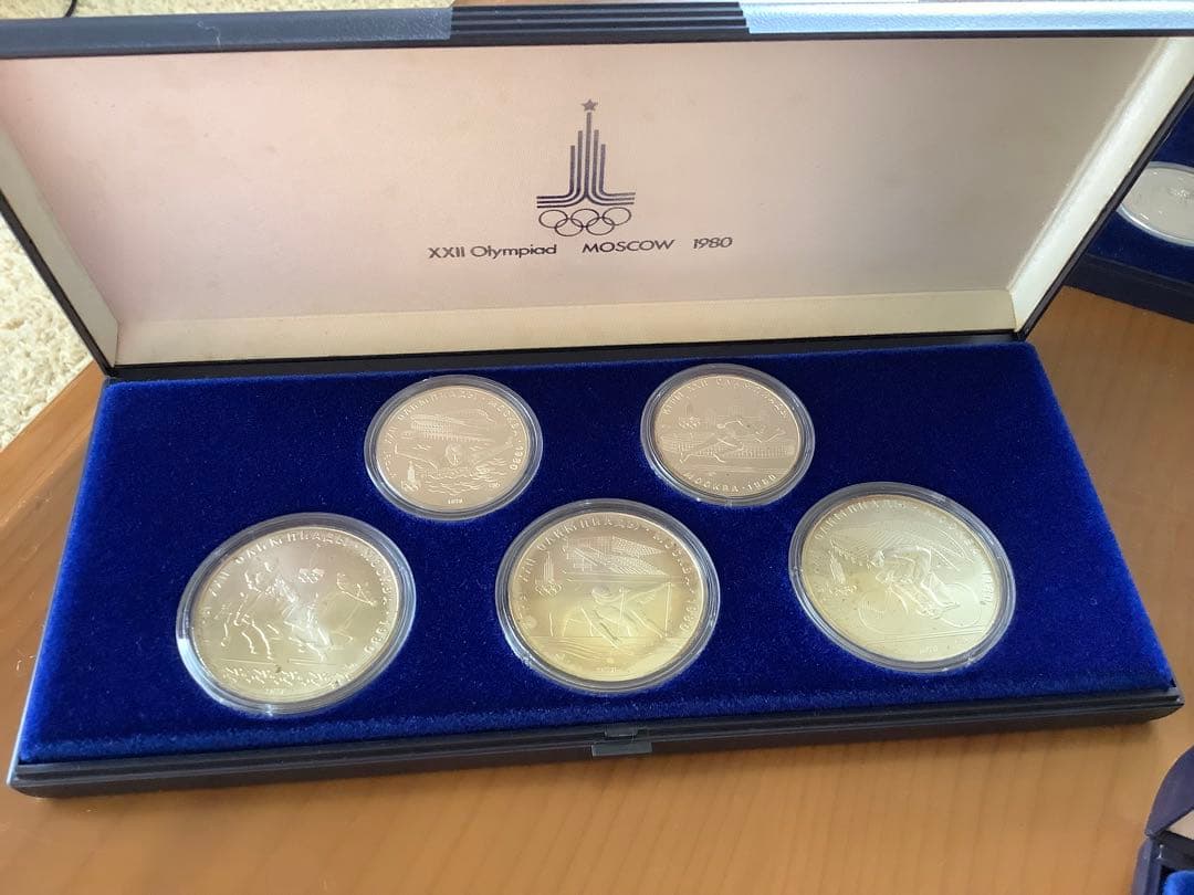 モスクワオリンピック記念硬貨　全種類　銀貨　5箱セット